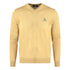 Aquascutum Check A Logo Beige V-Neck Jumper - Nova Clothing